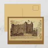 Antiek Murray Hill Hotel en New York City Briefkaart (Voorkant / Achterkant)