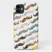 Antiek Mustache met Patronen iPhone Case (Achterkant)
