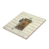 antiek muur betaalt telefoonelement tegeltje (Zijkant)