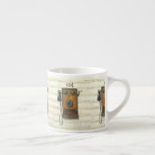 antiek muurtelefoon espresso mok (Rechts)