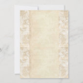 Antiek muziek blad bruiloft uitnodiging (Achterkant)