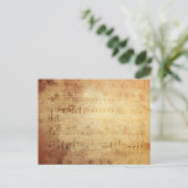 Antiek muziek briefkaart (Staand voorkant)