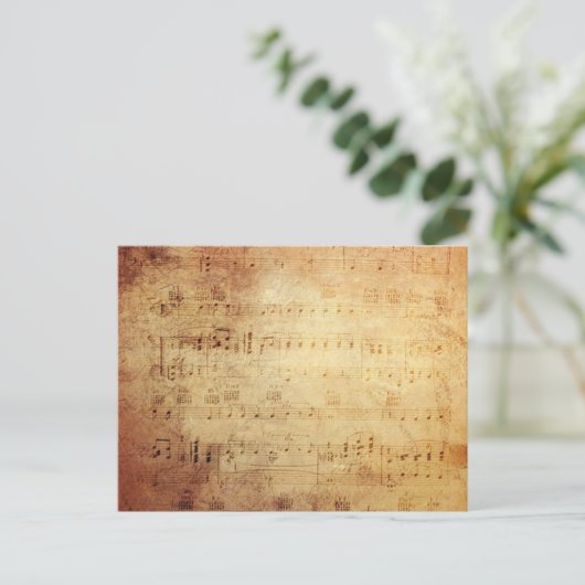 Antiek muziek briefkaart (Staand voorkant)
