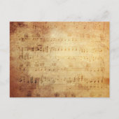 Antiek muziek briefkaart (Voorkant)