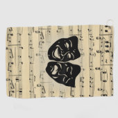 Antiek muziek- en theatermaskers golfhanddoek (Horizontaal)