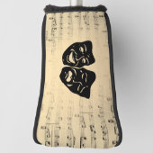 Antiek muziek- en theatermaskers golfheadcover (Draai 90)