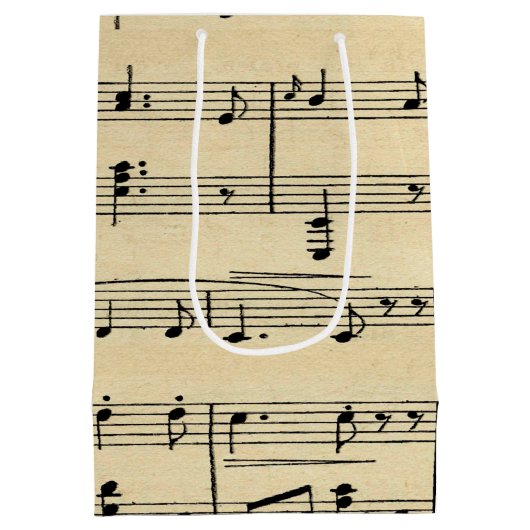 Antiek muziek- en theatermaskers medium cadeauzakje (Achterkant)