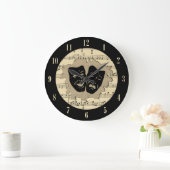 Antiek muziek- en theatermaskers met getallen grote klok (Huis)