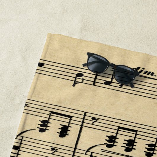 Antiek muziek- en theatermaskers strandlaken (In situ)