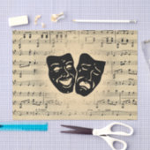 Antiek muziek- en theatermaskers tissuepapier (Craft)