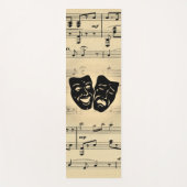 Antiek muziek- en theatermaskers yogamat (Voorkant)