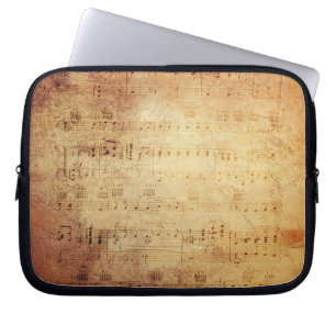 Antiek muziek laptop sleeve