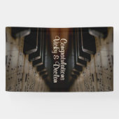 Antiek muziek, Piano Lessons, aangepaste tekst Spandoek (Horizontaal)