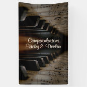 Antiek muziek, Piano Lessons, aangepaste tekst Spandoek (Verticaal)