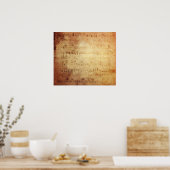 Antiek muziek poster (Keuken)