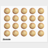 Antiek muziek ronde sticker (Vel)