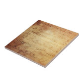 Antiek muziek tegeltje (Zijkant)