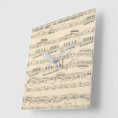  Antiek muziekblad Vierkante Klok (Hoek)