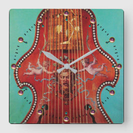 ANTIEK MUZIEKINSTRUMENTEN, LYRA DA GAMBA Music Vierkante Klok