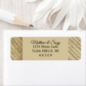  antiek muzieknoot Patroonmuzikant Etiket (Insitu)