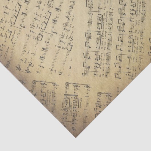  antiek muzieknoot Patroonmuzikant Tissuepapier (Detail)