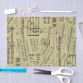 antiek muzieknoot Patroonmuzikant Tissuepapier (Craft)