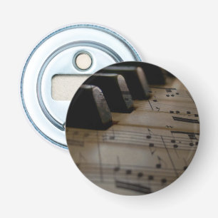 Antiek muziekopnames button flesopener