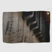 Antiek muziekopnames golfhanddoek (Horizontaal)