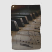 Antiek muziekopnames golfhanddoek (Voorkant)