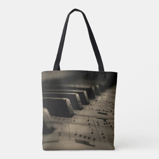 Antiek muziekopnames tote bag (Achterkant)