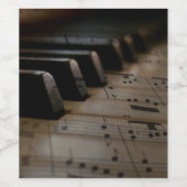 Antiek muziekopnames wijn etiket (Enkel label)