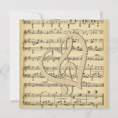 Antiek muziekoproep kaart (Achterkant)