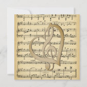 Antiek muziekoproep kaart (Achterkant)