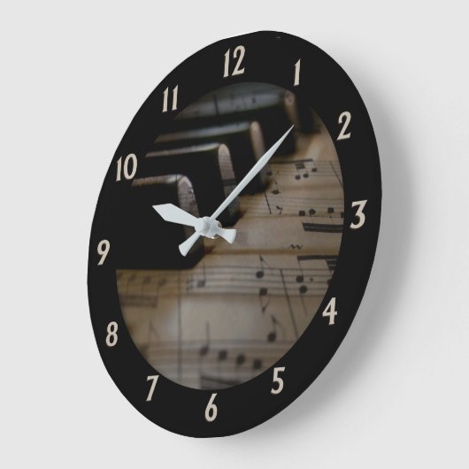 Antiek muziekpiano-toetsen grote klok (Hoek)