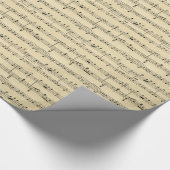 Antiek muziekthema cadeaupapier (Hoek)