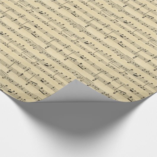 Antiek muziekthema cadeaupapier (Hoek)