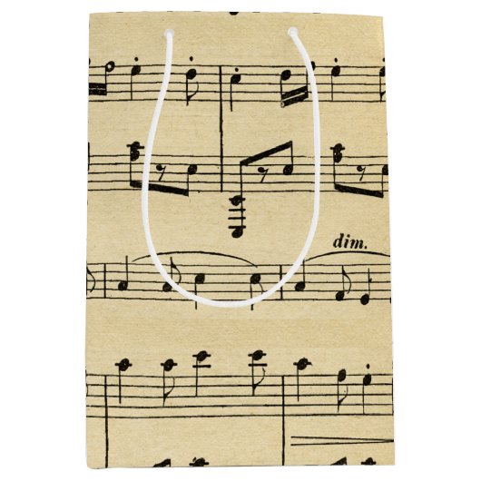 Antiek muziekthema medium cadeauzakje (Voorkant)