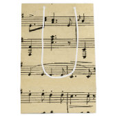 Antiek muziekthema medium cadeauzakje (Achterkant)