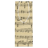 Antiek muziekthema wijn cadeautas (Achterkant)