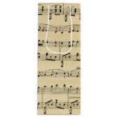Antiek muziekthema wijn cadeautas (Voorkant)