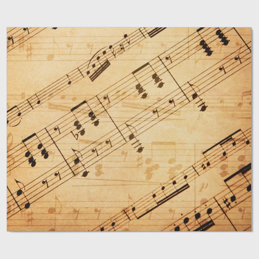 Antiek muziekvellen Stijl 1 Cadeaupapier (Vlak)