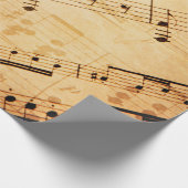 Antiek muziekvellen Stijl 1 Cadeaupapier (Hoek)