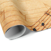 Antiek muziekvellen Stijl 1 Cadeaupapier (Rol Hoek)