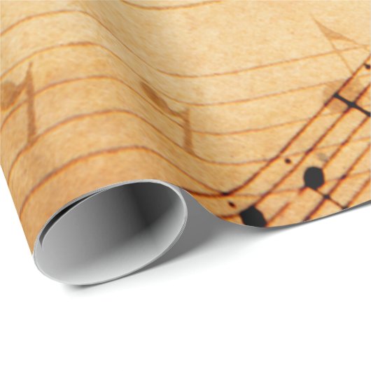 Antiek muziekvellen Stijl 1 Cadeaupapier (Rol Hoek)