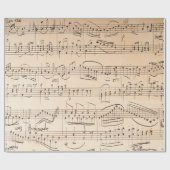 Antiek muziekvellen Stijl 1 Cadeaupapier (Vlak)