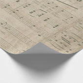 Antiek muziekvellen Stijl 1 omslagpapier Cadeaupapier (Hoek)