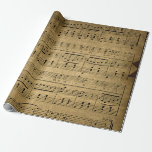 Antiek muziekvellen Stijl 4 Verpakkingspapier Cadeaupapier
