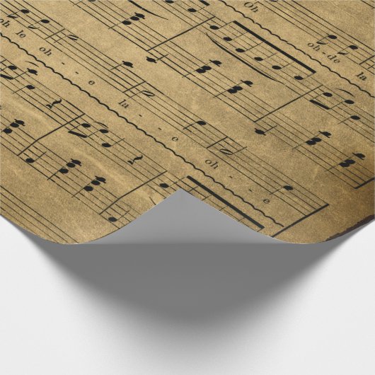 Antiek muziekvellen Stijl 4 Verpakkingspapier Cadeaupapier (Hoek)