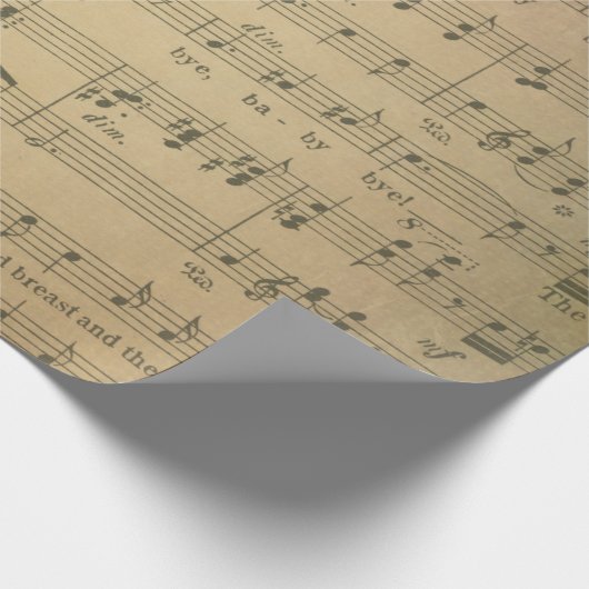 Antiek muziekvellen Stijl 6 Verpakking Papierrol Cadeaupapier (Hoek)