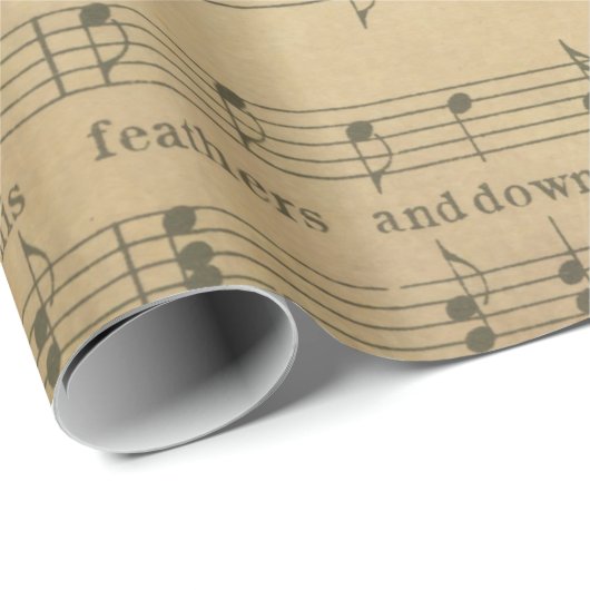 Antiek muziekvellen Stijl 6 Verpakking Papierrol Cadeaupapier (Rol Hoek)